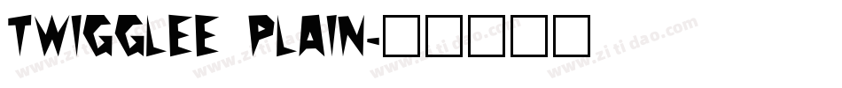 Twigglee Plain字体转换